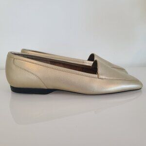 Capezio Gold Flats Loafers Jenny Ballet Shoes 6.5